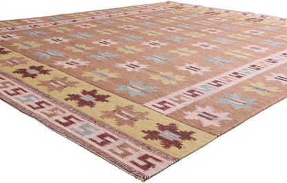 9 x 11 Scandinavian Modern Swedish Inspired Kilim Rug 30679