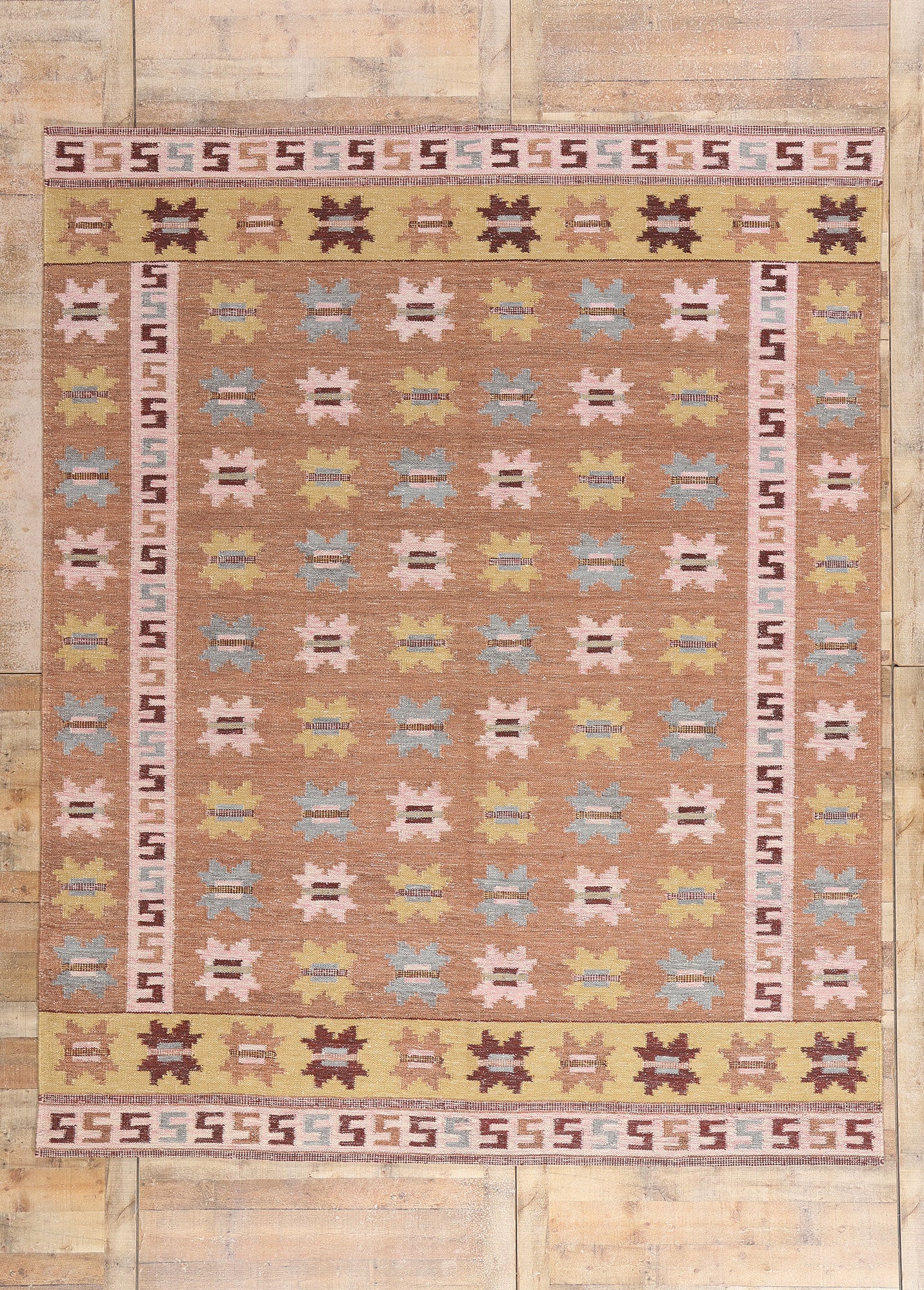 9 x 11 Scandinavian Modern Swedish Inspired Kilim Rug 30679