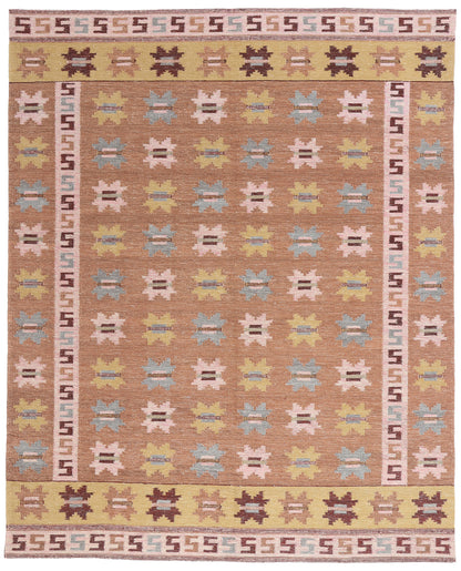 9 x 11 Scandinavian Modern Swedish Inspired Kilim Rug 30679