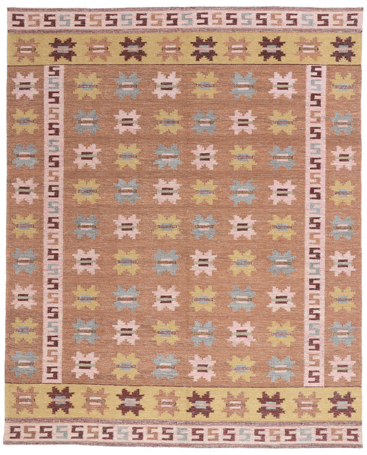 9 x 11 Scandinavian Modern Swedish Inspired Kilim Rug 30679