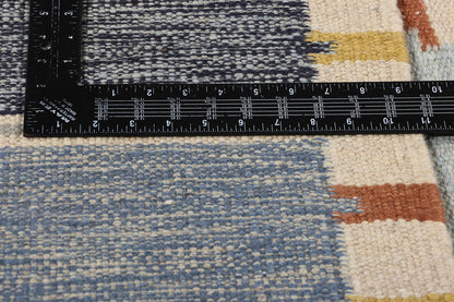 9 x 12 Scandinavian Modern Swedish Inspired Kilim Rug 31122