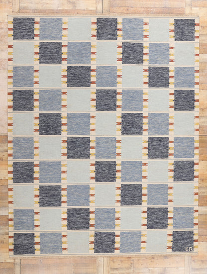 9 x 12 Scandinavian Modern Swedish Inspired Kilim Rug 31124
