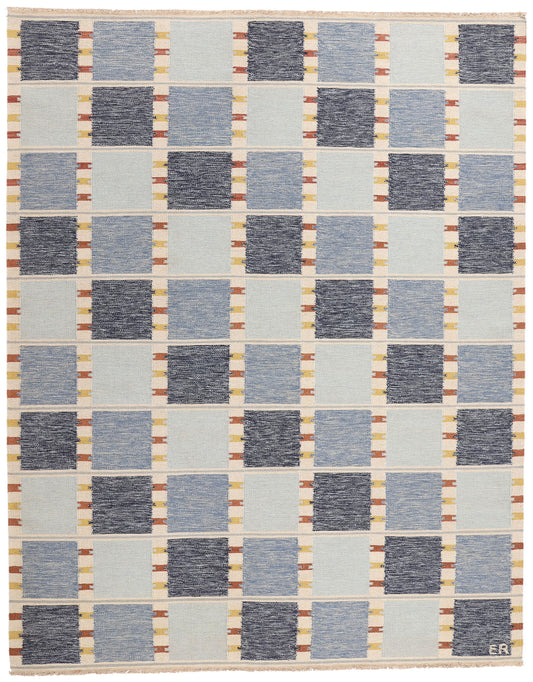 9 x 12 Scandinavian Modern Swedish Inspired Kilim Rug 31124