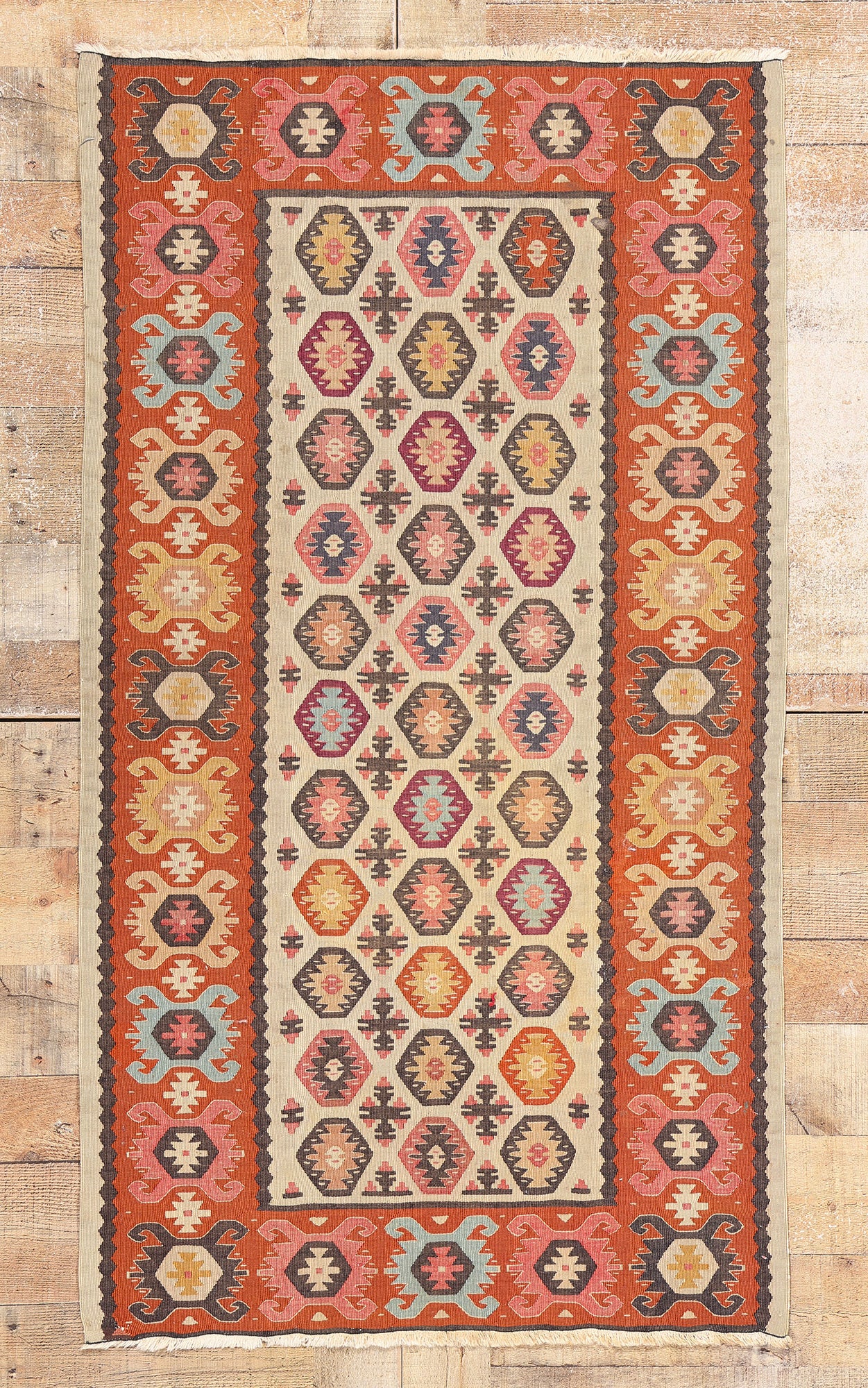 3 x 5 Vintage Turkish Kilim Rug 78938