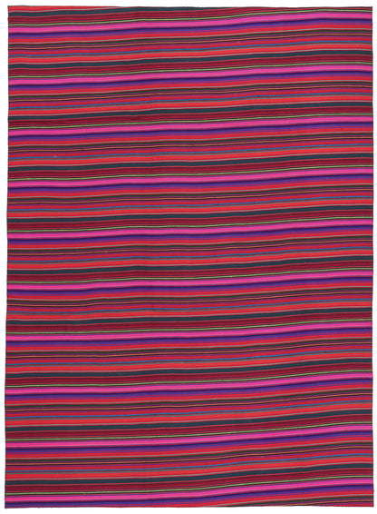 9 x 12 - Pink Vintage Turkish Kilim Rug - 60798