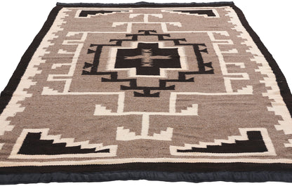 4 x 7 Antique Two Grey Hills Navajo Rug 79135
