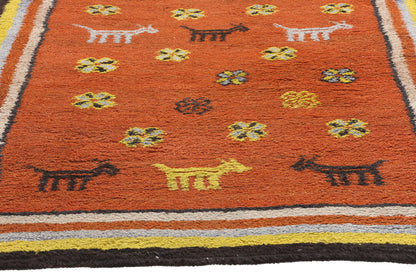 3 x 5 Vintage Tikdift Moroccan Rug 79187