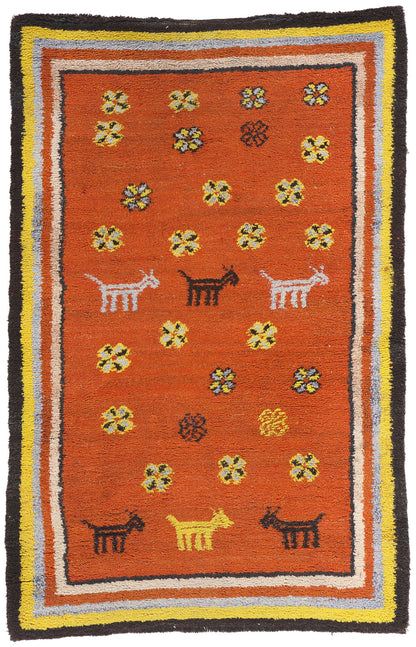 3 x 5 Vintage Tikdift Moroccan Rug 79187