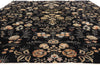 10 x 13 Vintage Black Pakistani Tabriz Rug 79282