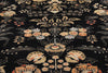 10 x 13 Vintage Black Pakistani Tabriz Rug 79282