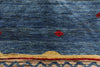 5 x 6 Blue Vintage Persian Gabbeh Rug 61542