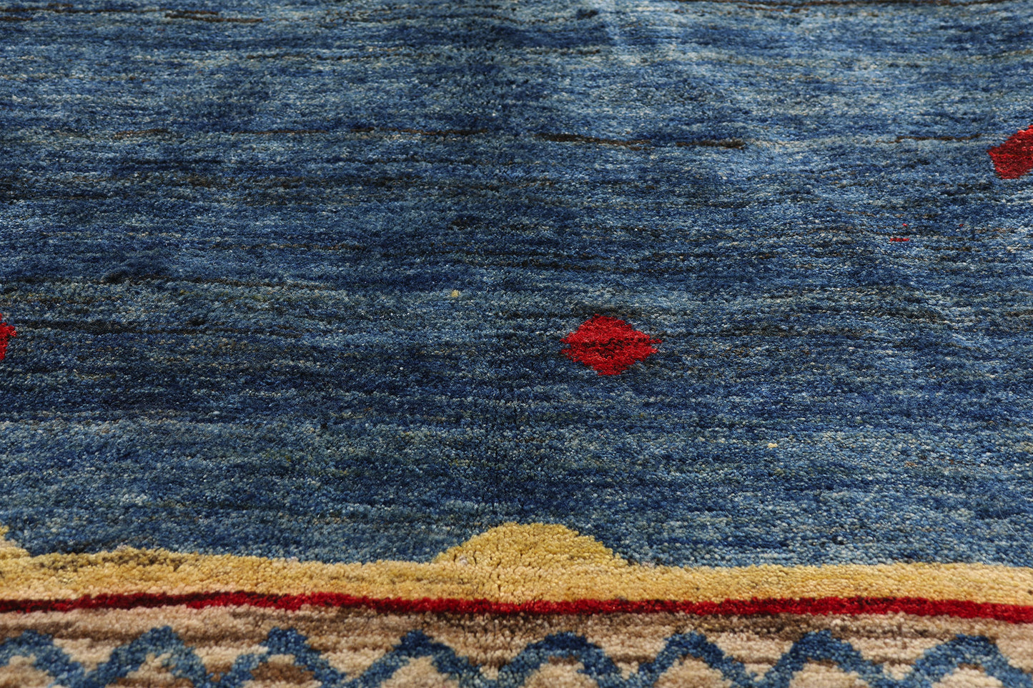 5 x 6 Blue Vintage Persian Gabbeh Rug 61542