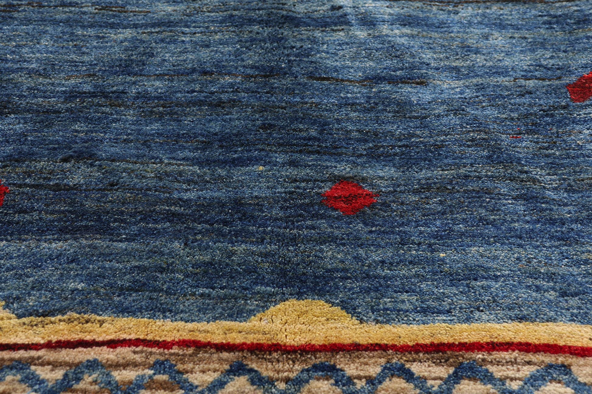 5 x 6 Blue Vintage Persian Gabbeh Rug 61542