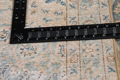 7 x 9 Blue Vintage Persian Kashan Rug 61390