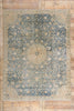 7 x 9 Blue Vintage Persian Kashan Rug 61390