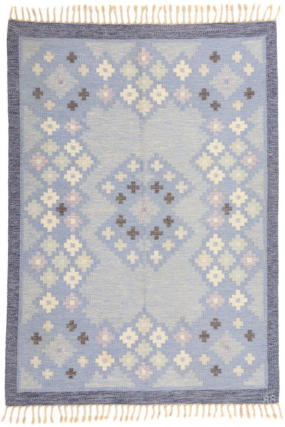 6 x 8 Asa Akerlund Vintage Swedish Rollakan Rug 77036