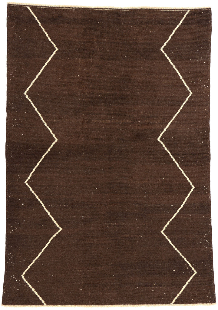 5 x 8 Vintage Brown Turkish Moroccan Rug 77683