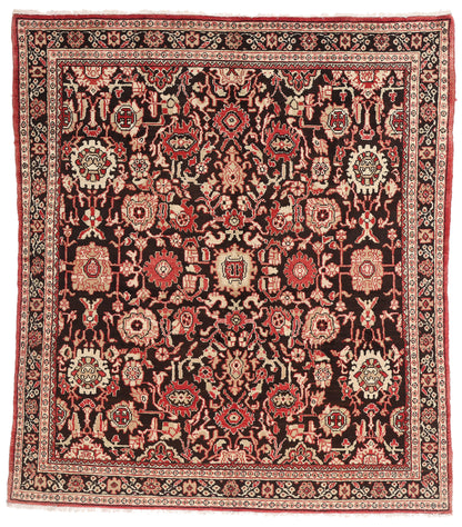 7 x 7 Brown Vintage Persian Sultanabad Rug 61413