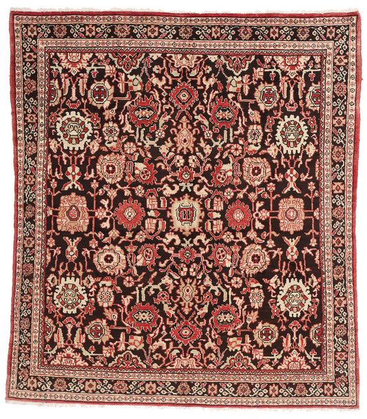 7 x 7 Brown Vintage Persian Sultanabad Rug 61413