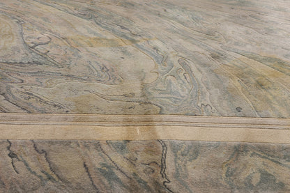 8 x 11 Vintage Chinese Abstract Marble Print Rug 77455