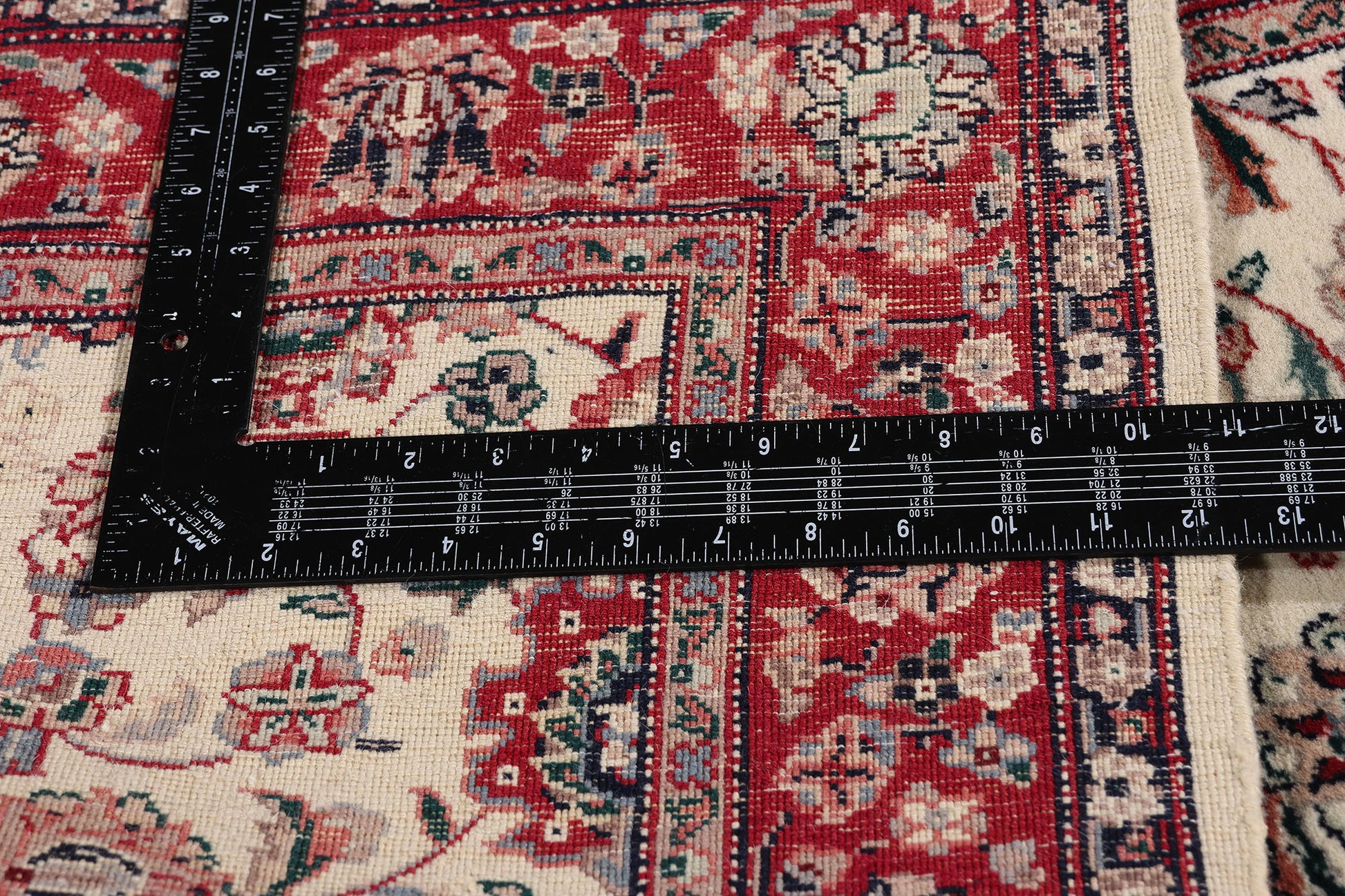 3 x 9 Ivory Vintage Chinese Tabriz Rug 79322