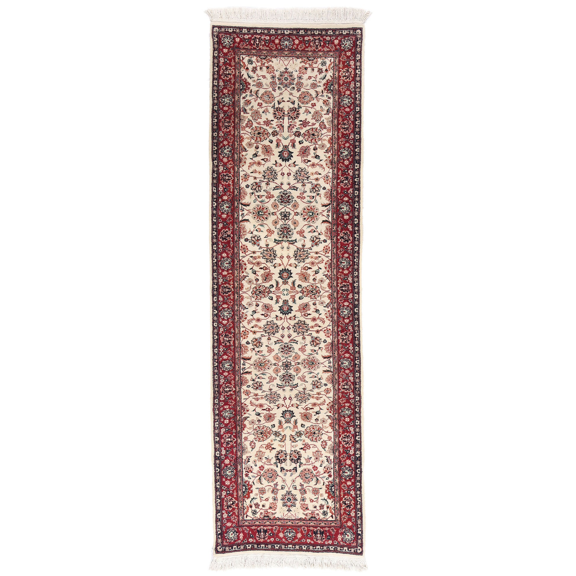 3 x 9 Ivory Vintage Chinese Tabriz Rug 79322
