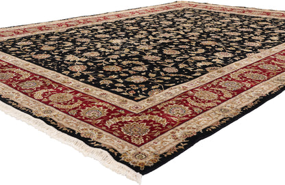 9 x 11 Black Vintage Chinese Tabriz Rug 79323
