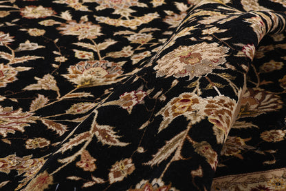 9 x 11 Black Vintage Chinese Tabriz Rug 79323