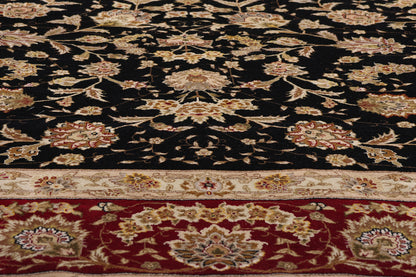 9 x 11 Black Vintage Chinese Tabriz Rug 79323