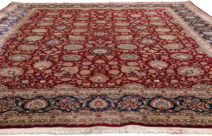 9 x 12 Red Vintage Chinese Tabriz Rug 77369