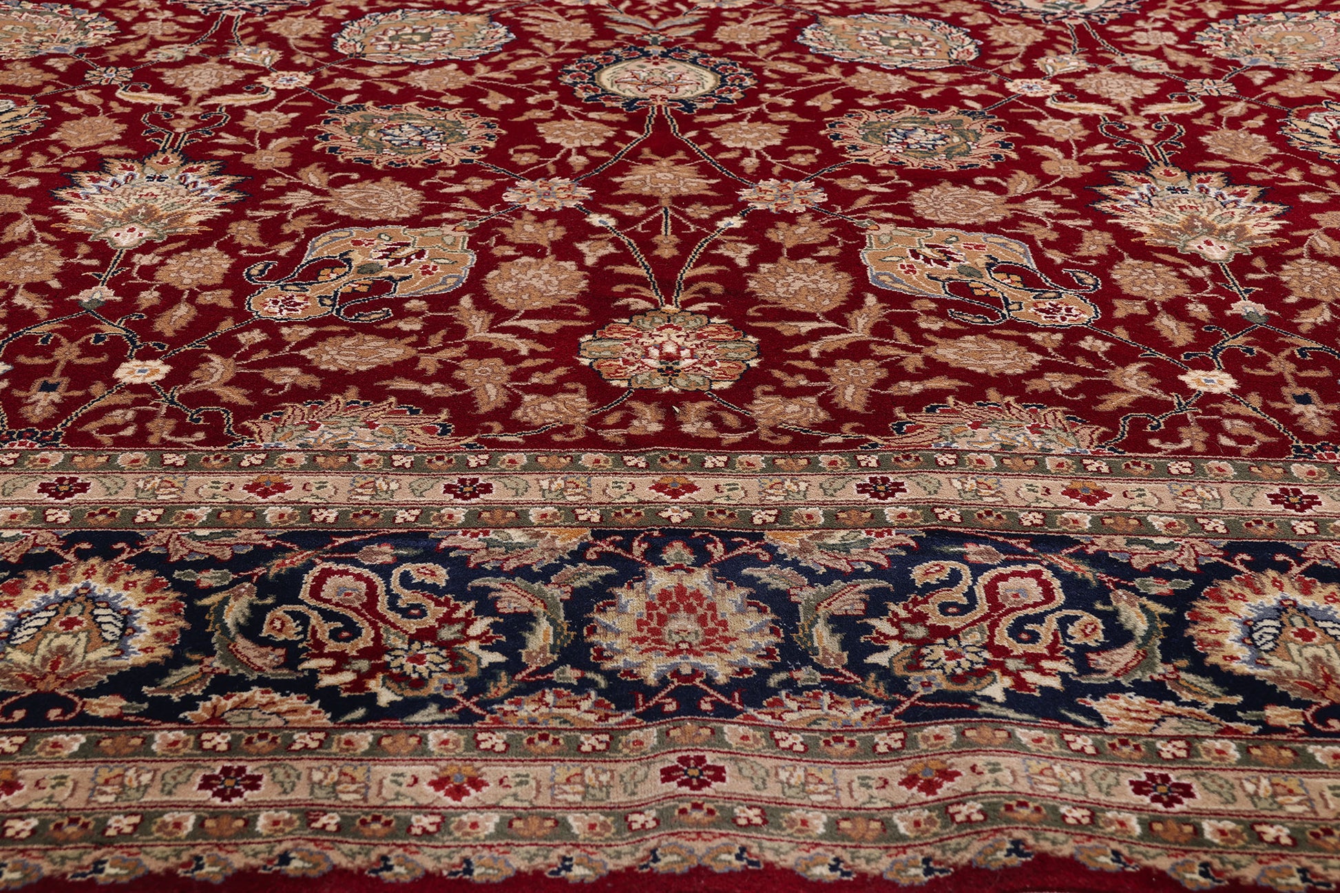 9 x 12 Red Vintage Chinese Tabriz Rug 77369