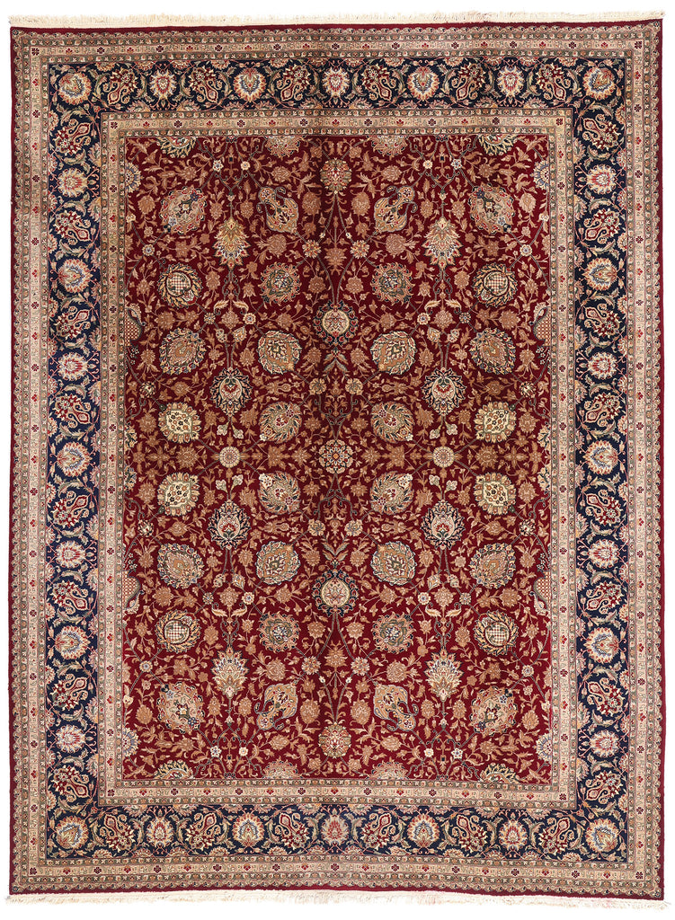 9 x 12 Red Vintage Chinese Tabriz Rug 77369