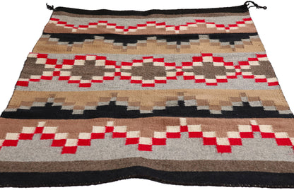 2 x 4 Earth-Tone Vintage Crystal Navajo Rug 79306