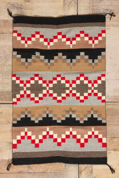 2 x 4 Earth-Tone Vintage Crystal Navajo Rug 79306