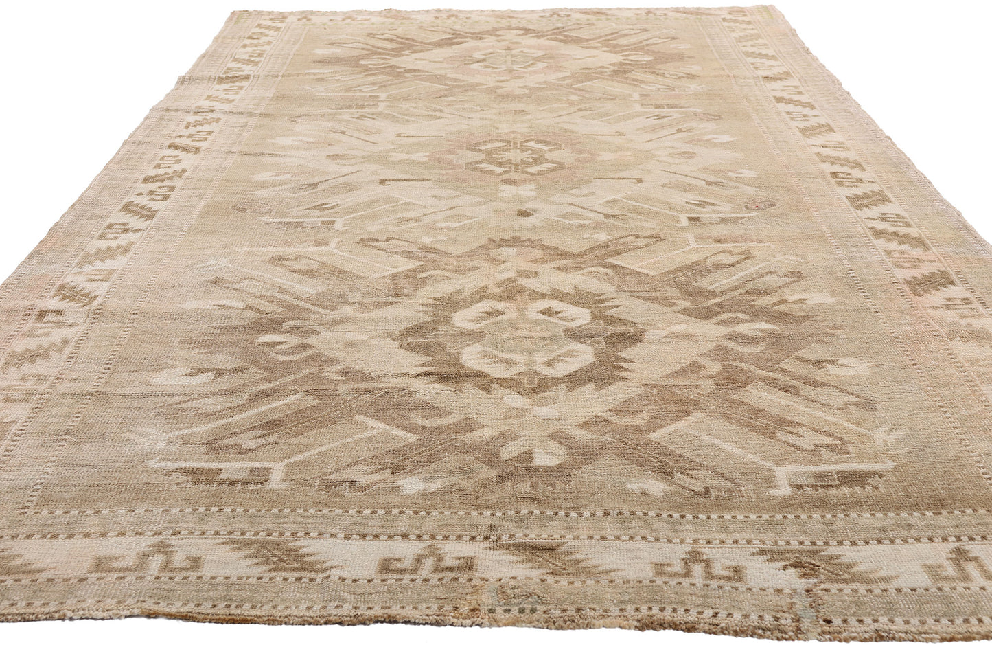 6 x 11 - Brown Vintage Turkish Kars Rug - 53715