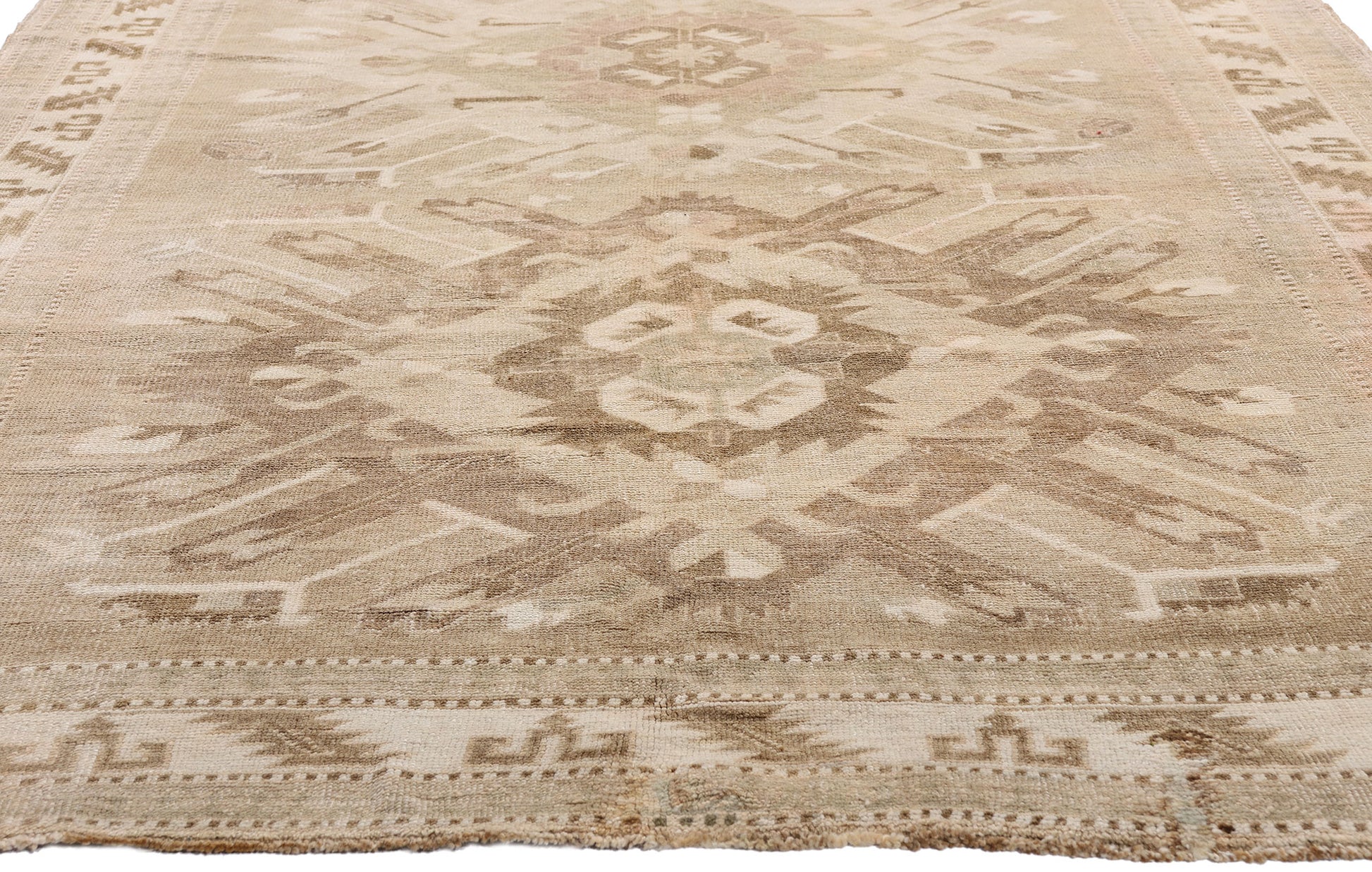 6 x 11 Brown Vintage Turkish Kars Rug 53715