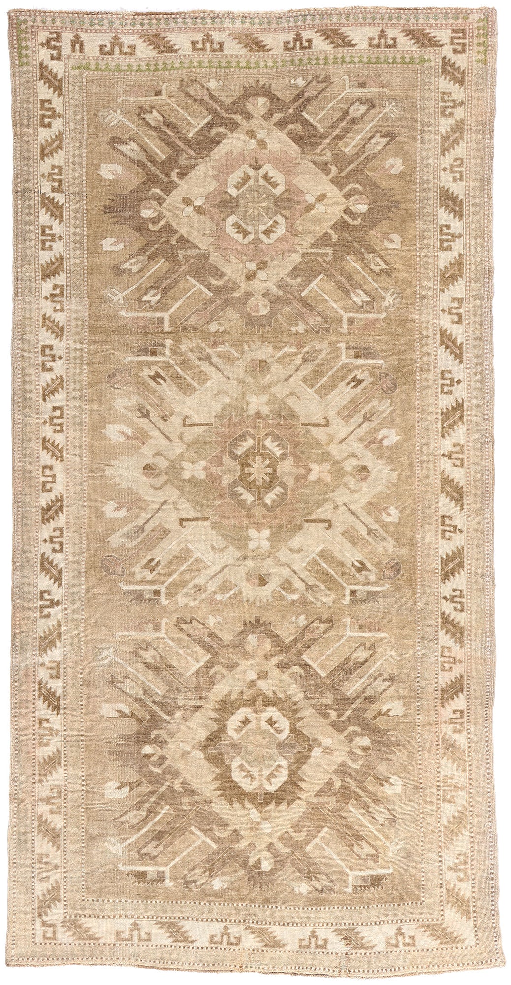 6 x 11 Brown Vintage Turkish Kars Rug 53715