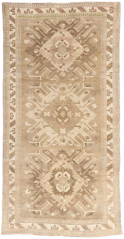 6 x 11 Brown Vintage Turkish Kars Rug 53715