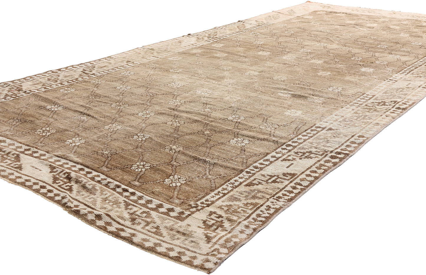 5 x 11 Brown Vintage Turkish Kars Rug  53723