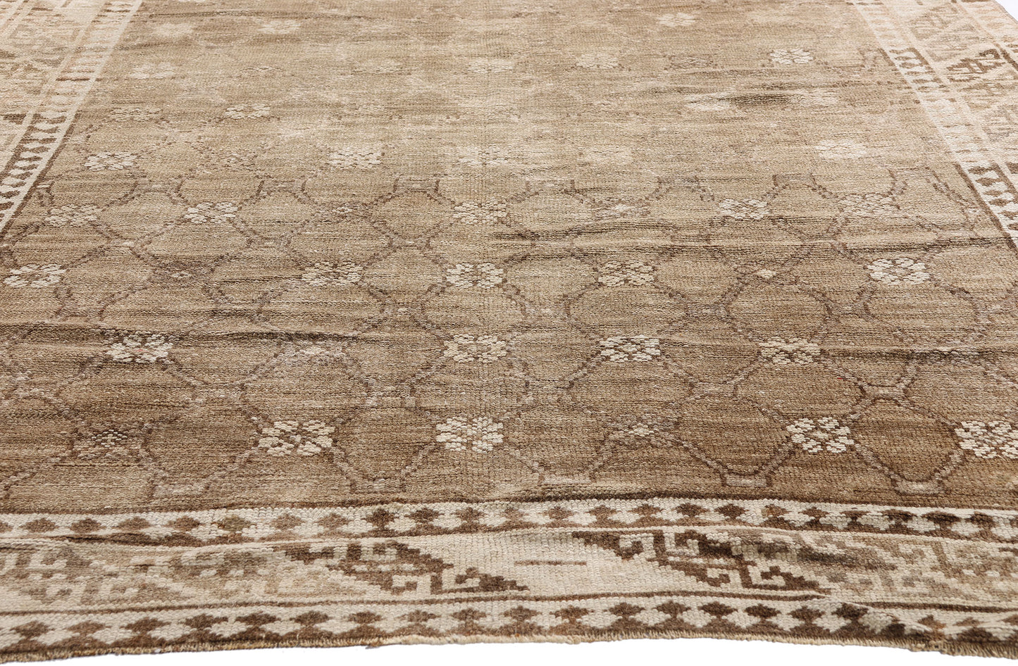 5 x 11 Brown Vintage Turkish Kars Rug  53723