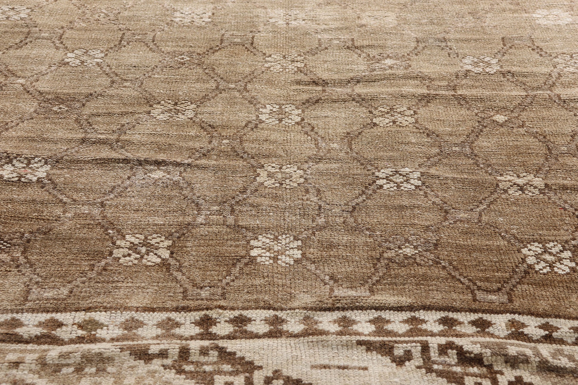 5 x 11 Brown Vintage Turkish Kars Rug  53723