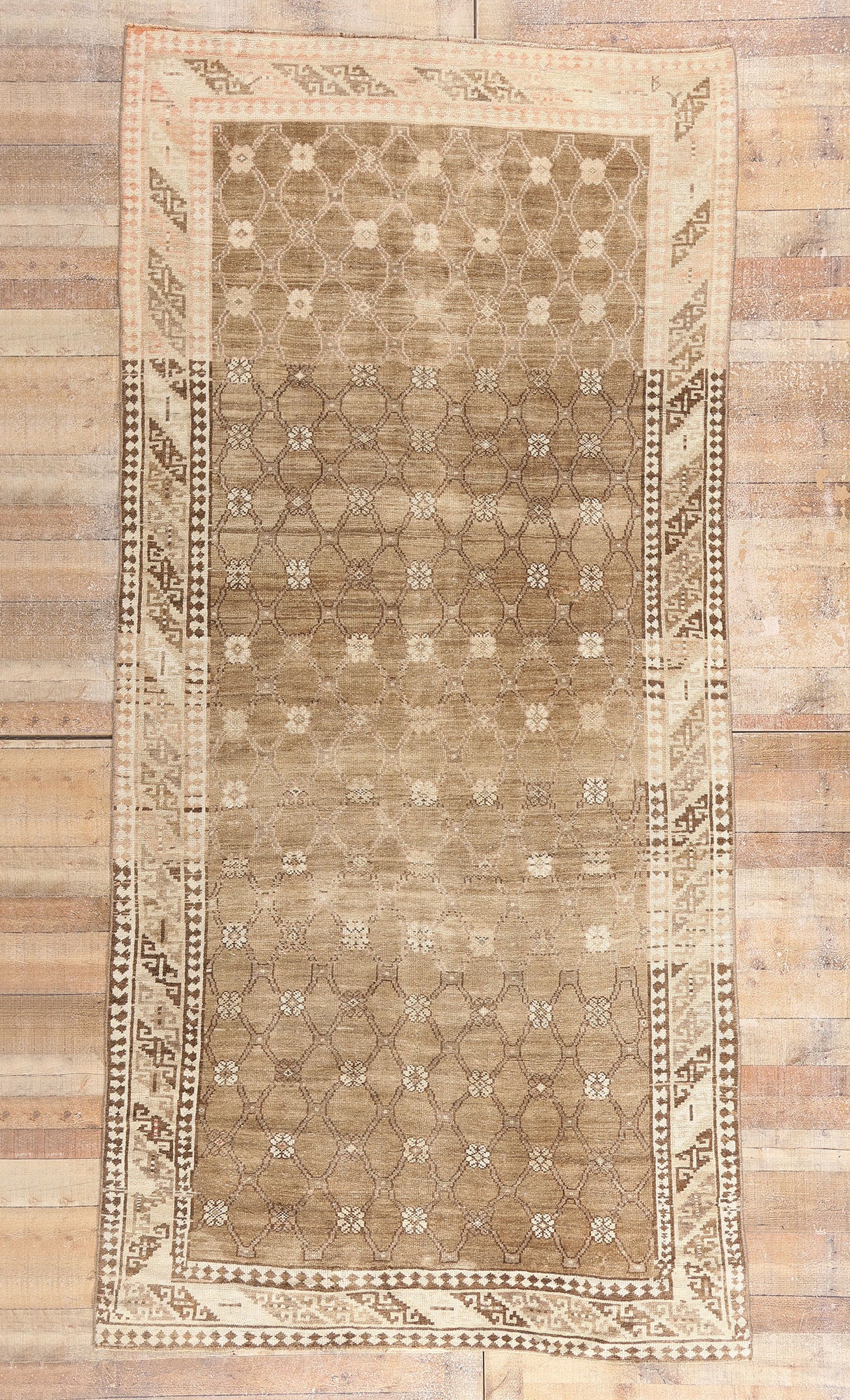 5 x 11 Brown Vintage Turkish Kars Rug  53723
