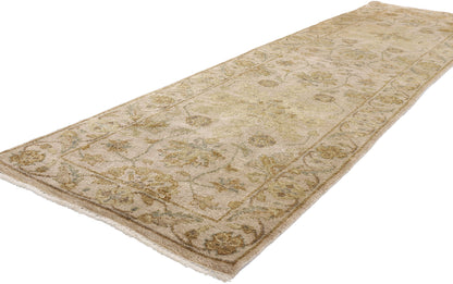 2 x 10 Earth-Tone Vintage Indian Oushak Rug 79299