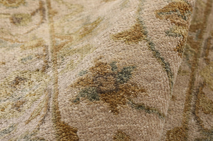 2 x 10 Earth-Tone Vintage Indian Oushak Rug 79299