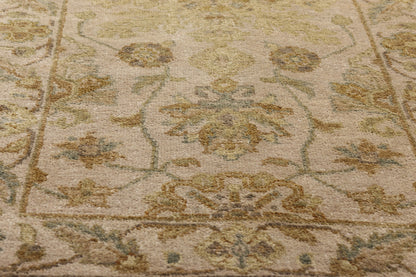 2 x 10 Earth-Tone Vintage Indian Oushak Rug 79299