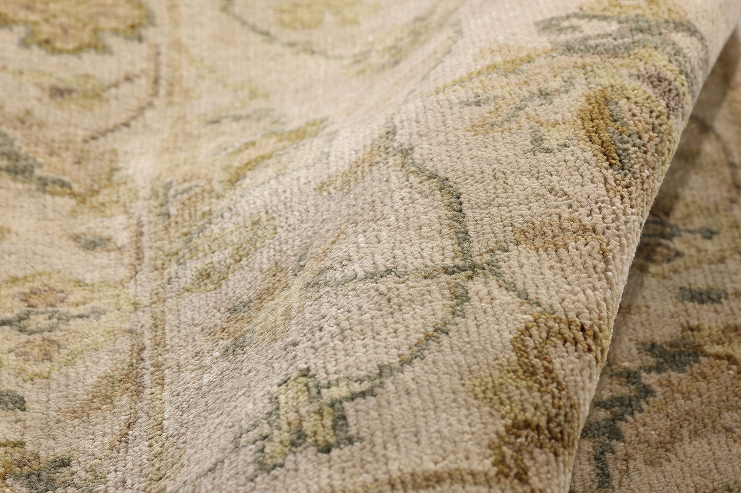 2 x 10 Earth-Tone Vintage Indian Oushak Rug 79300