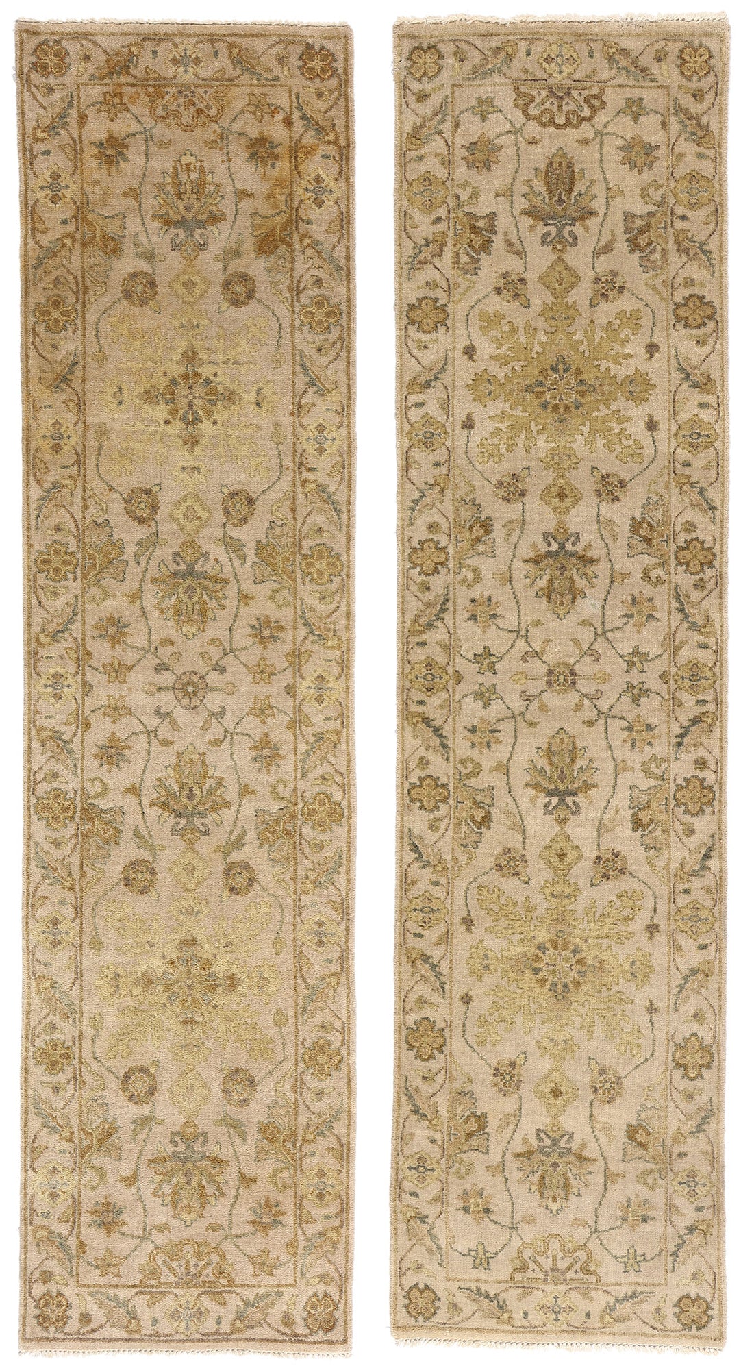 2 x 10 Earth-Tone Vintage Indian Oushak Rug 79300