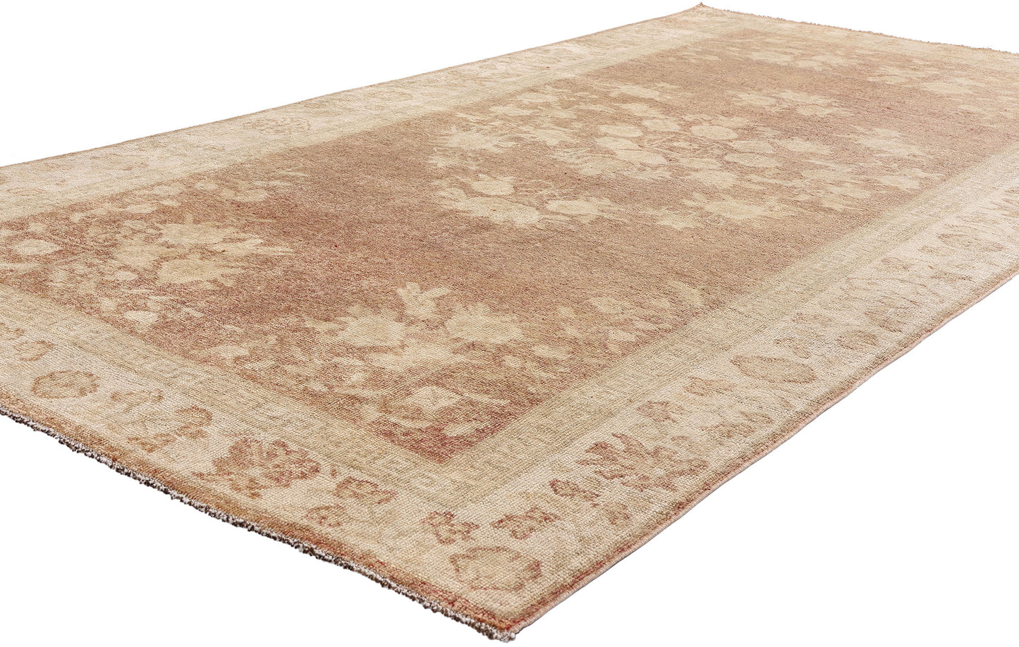5 x 10 Vintage Earth-Tone Turkish Oushak Rug 54020