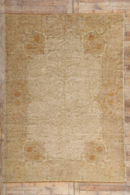 7 x 10 Vintage Turkish Oushak Rug 77707