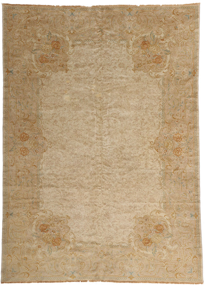 7 x 10 Vintage Turkish Oushak Rug 77707